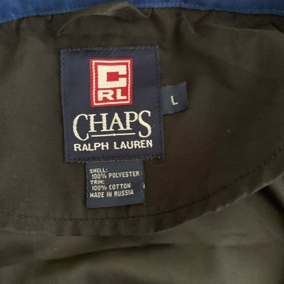 Chaps Ralph Lauren Anorak Jacket Men’s Large Black Hood Pouch Pullover - Picture 11 of 13